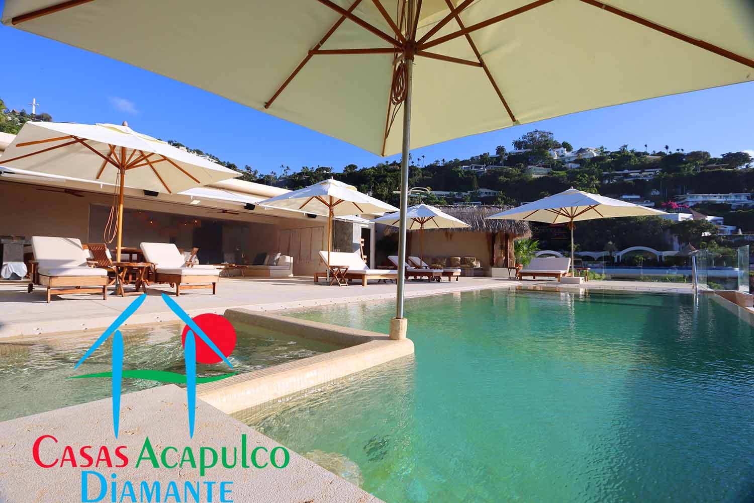 Tres Vistas - Terraza con alberca y palapa 8